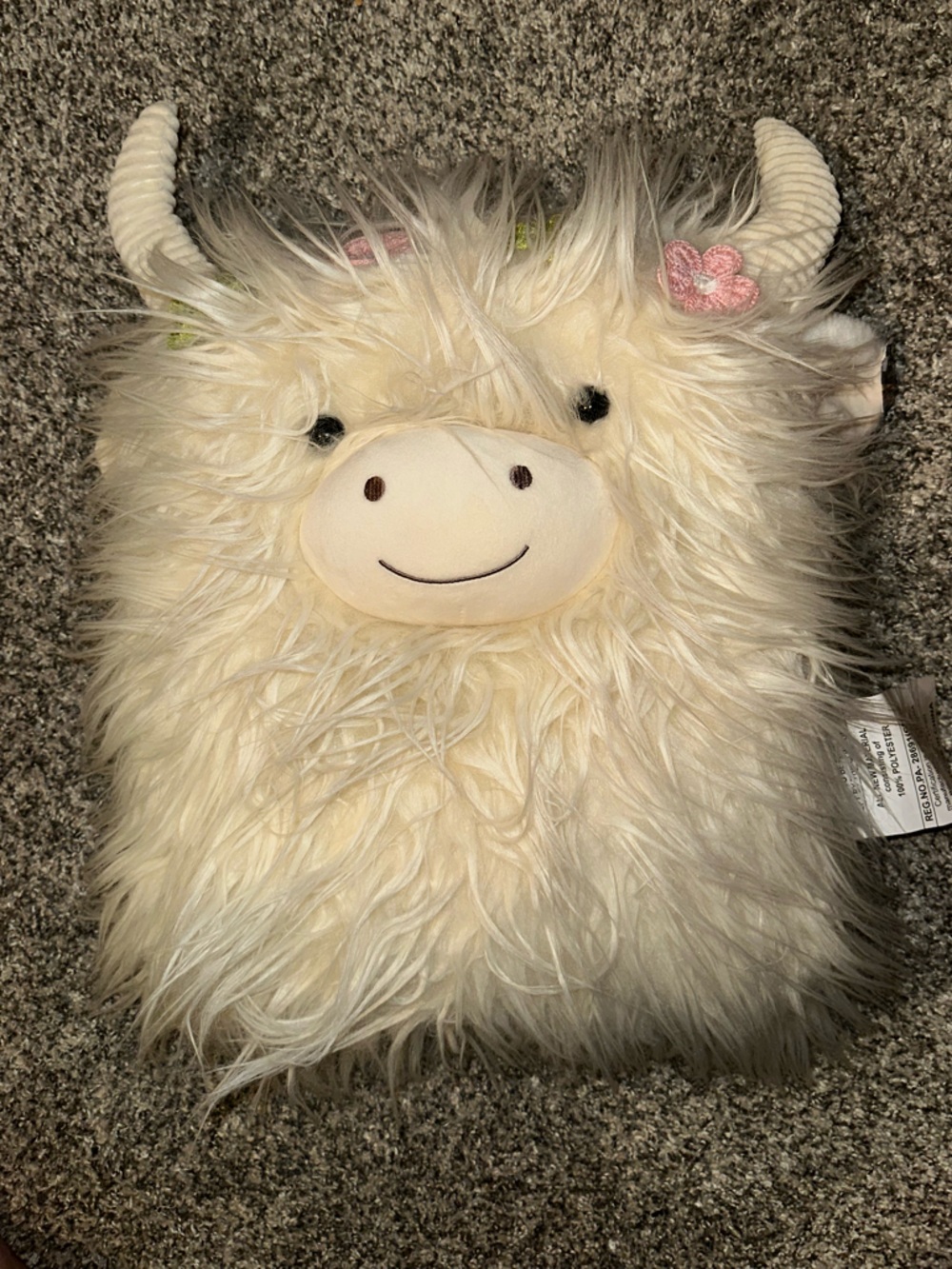 Highland cow  fuzzy pillow